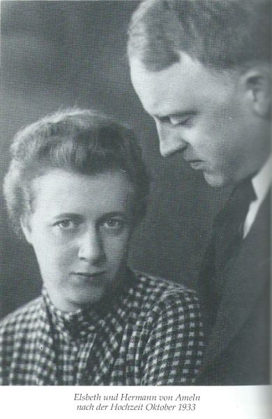 Elsbeth und Hermann von Ameln nach der Hochzeit Oktober 1933