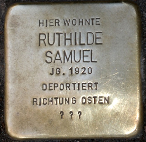 Stolperstein Ruthilde Samuel